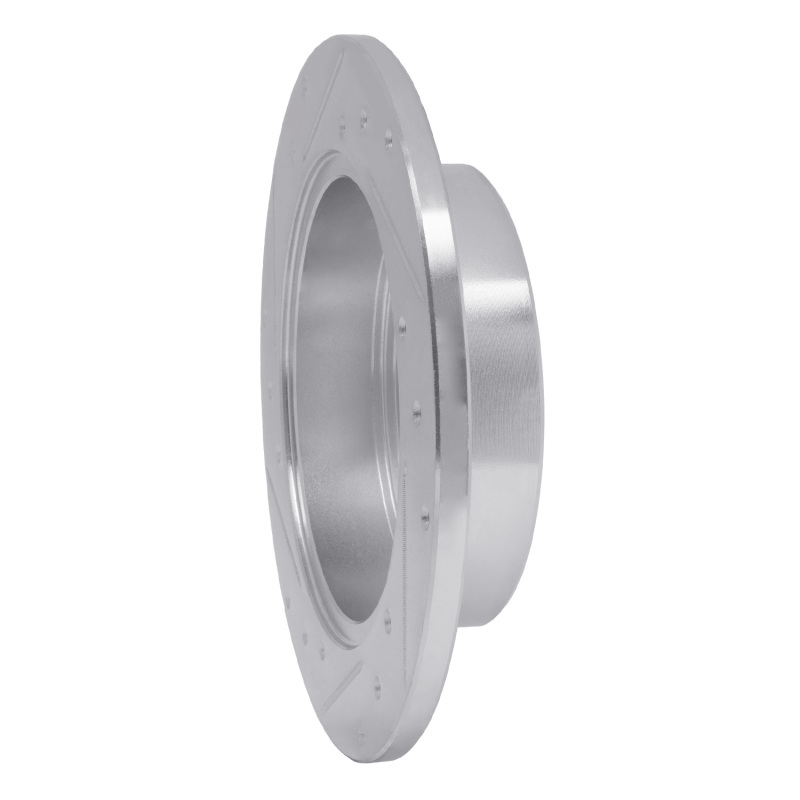 Lexus HS250H Brake Rotor (1) - Rear Right - R1 Concepts - Drilled & Slotted - Silver - `06-`18